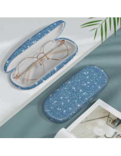 Funda Dura para Gafas Fintie con Paño de Limpieza Azul 2