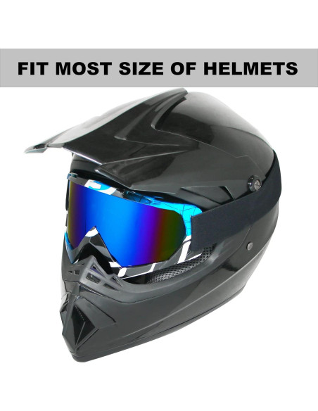 Gafas de Motocross CoPvner Marco Negro Azul Lente Azul Gafas de Motocross CoPvner Marco Negro Azul Lente Azul