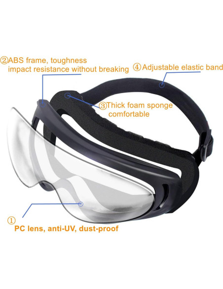 Gafas de Motocicleta LJDJ 2 Paquetes + 2 Máscaras Gafas de Motocicleta LJDJ 2 Paquetes + 2 Máscaras