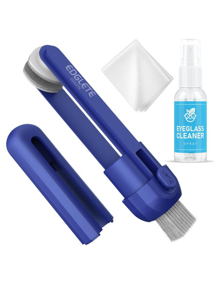 Kit de limpieza de gafas Edglete con spray y paño Kit de limpieza de gafas Edglete con spray y paño