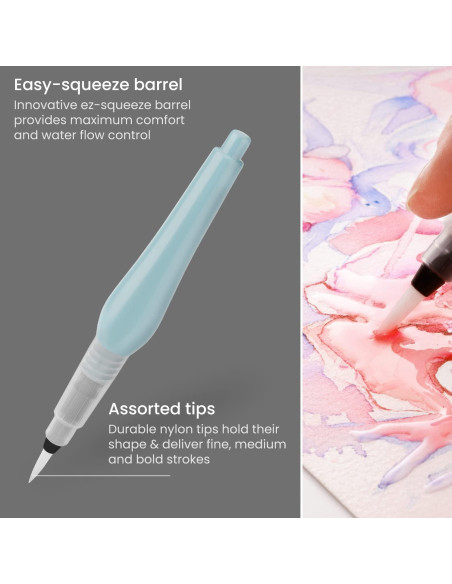 Set de 4 Pinceles de Agua ARTEZA con Puntas de Nylon Set de 4 Pinceles de Agua ARTEZA con Puntas de Nylon