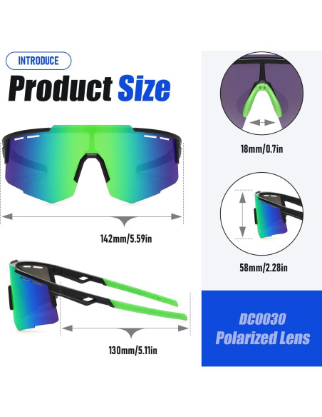 Gafas de sol deportivas DUCO DC0030 polarizadas UV400 Gafas de sol deportivas DUCO DC0030 polarizadas UV400
