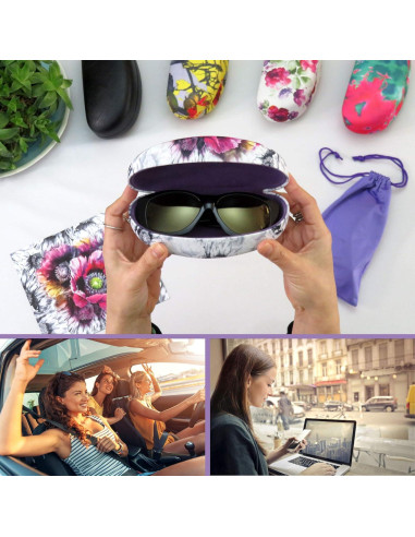 Funda Dura para Gafas MyEyeglassCase Grande Floral