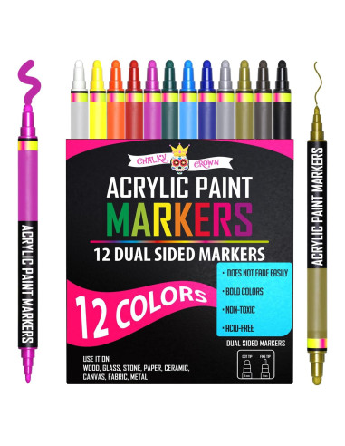 Marcadores de Pintura Acrílica Chalky Crown - Paquete de 12