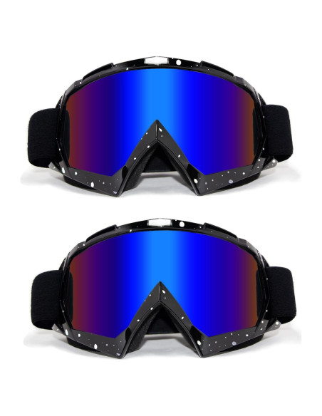 Gafas de Motocross ZukMi Negro Lente Plateada Ajustables Gafas de Motocross ZukMi Negro Lente Plateada Ajustables