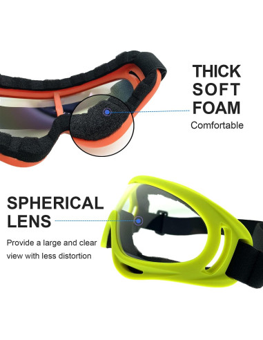 Paquete de 5 Gafas de Motocicleta LJDJ - UV400 y Antivaho