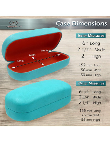 Estuche Duro para Gafas MiEstucheDeGafas Turquesa