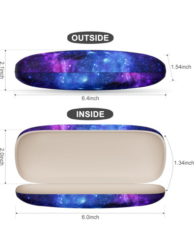 Estuche para Gafas ZAXMEY Duro Universal con Paño Limpieza