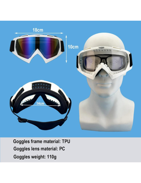 Gafas de Motocross LJDJ Lj24-06-wh A prueba de viento Gafas de Motocross LJDJ Lj24-06-wh A prueba de viento