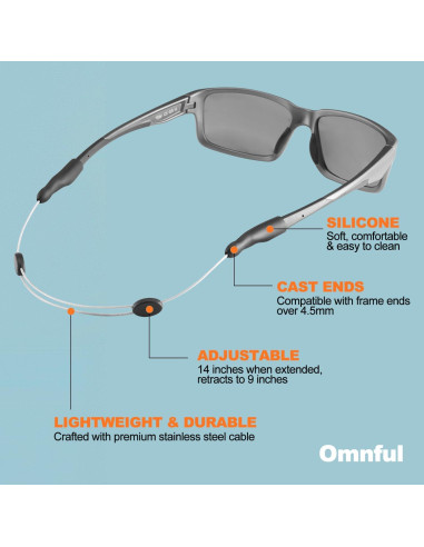 Correa Ajustable para Gafas Omnful 35,56 cm 4 Piezas