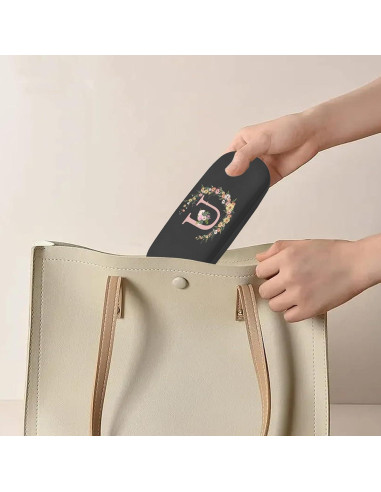 Estuche Duro para Gafas PU con Paño de Limpieza Letra-U