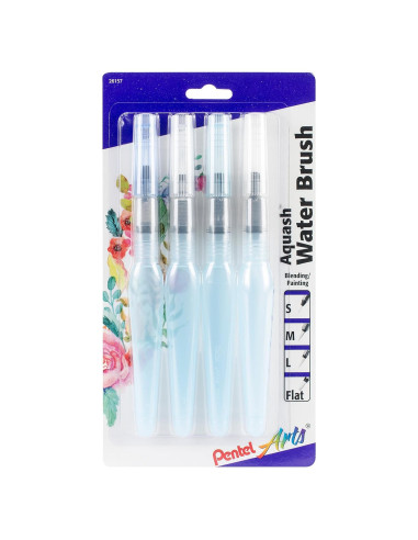 Pinceles de Agua Aquash Pentel - Paquete de 4 Variados