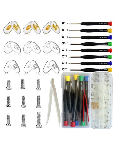 Kit de Reparación de Gafas Mingbuy con Almohadillas y Tornillos