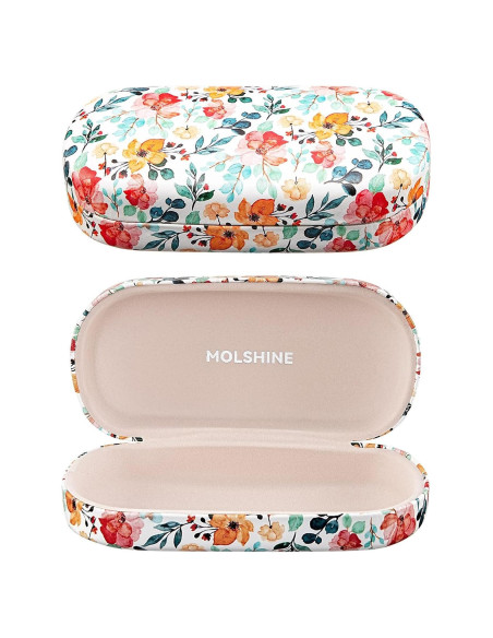 Molshine Funda Dura de Cuero para Gafas de Sol Grande Molshine Funda Dura de Cuero para Gafas de Sol Grande