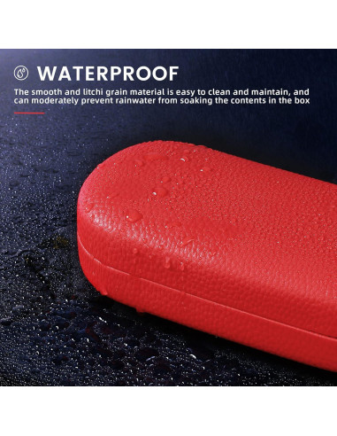 Molshine Funda Dura de Cuero para Gafas de Sol Grande