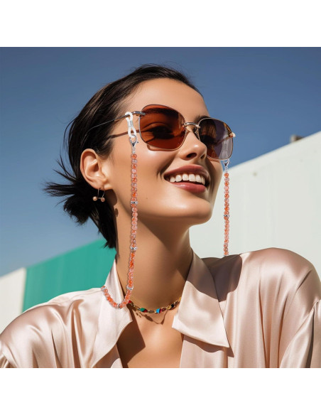 Cadena de Gafas BILIONE Rojo 71 cm Cristal Unisex Cadena de Gafas BILIONE Rojo 71 cm Cristal Unisex