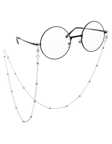Cadena de Gafas WLLHYF para Mujeres 70 cm Plata