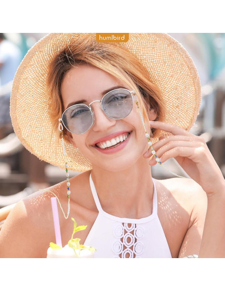 Cadena de Gafas Humlbird para Mujeres Amarillo Perla 76 cm Cadena de Gafas Humlbird para Mujeres Amarillo Perla 76 cm
