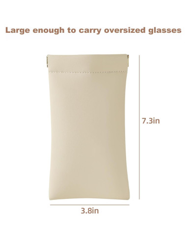 Estuche para Gafas MEIBOOCH de Cuero Suave Grande