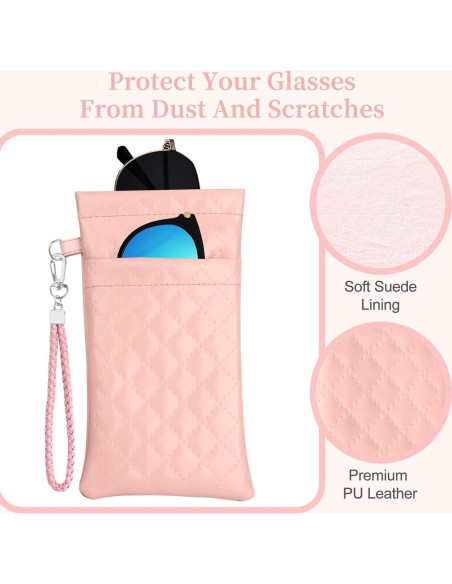 Estuche Doble para Gafas RayLove Rosa con Correa Estuche Doble para Gafas RayLove Rosa con Correa