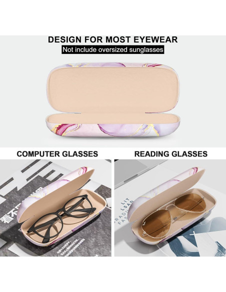 Estuche para Gafas Concha Dura Mármol Rosa Unisex Estuche para Gafas Concha Dura Mármol Rosa Unisex