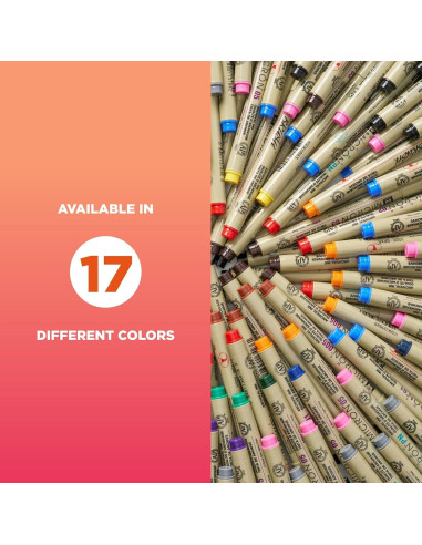 Plumas Pigma Micron Sakura - Tinta Negra Archival - 8 Piezas