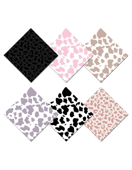 Paño de limpieza de gafas BHAHB 6 PCS microfibra leopardo Paño de limpieza de gafas BHAHB 6 PCS microfibra leopardo