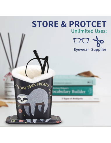 Soporte de Gafas PG6 con Estuche Protector de Peluche
