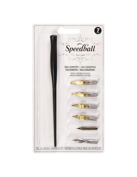 Juego de Caligrafía Básico Speedball - 7 Puntas y Soporte Juego de Caligrafía Básico Speedball - 7 Puntas y Soporte