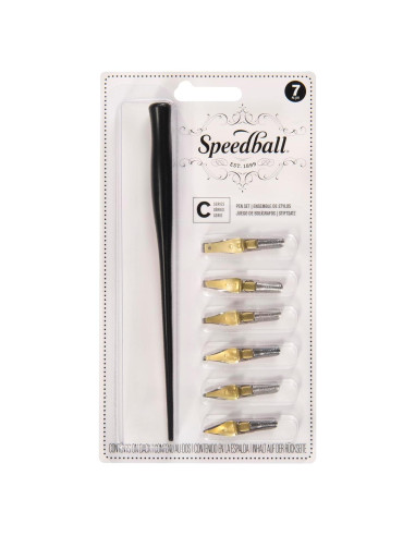 Juego de Plumas de Caligrafía Speedball C-Series con 6 Puntas