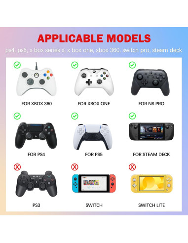 Tapas de Agarre Rosa DLseego para Controladores Xbox y PS5