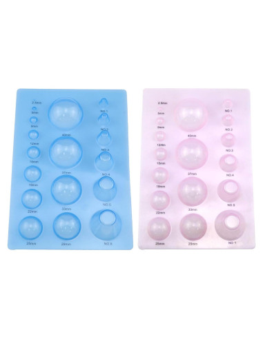 Moldes de Quilling Mini Lovelysp 2PCS ABS Azul Rosa