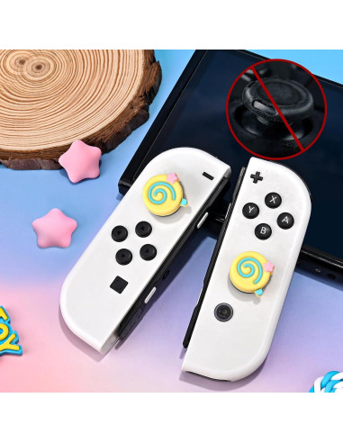 Tapas de agarre DLseego para Switch y Switch Lite - 4 PCS