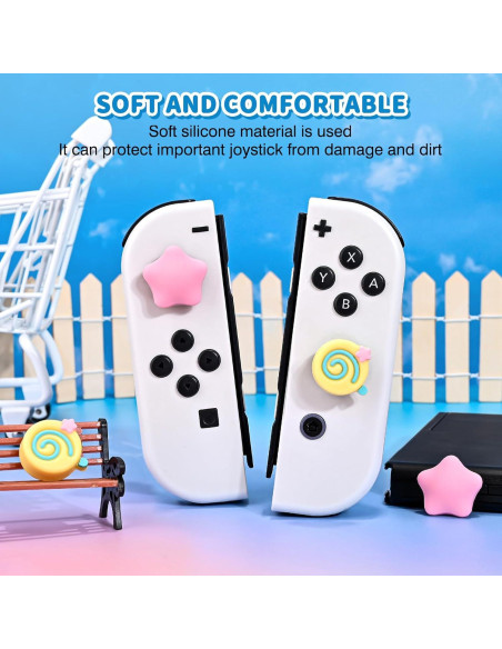 Tapas de agarre DLseego para Switch y Switch Lite - 4 PCS Tapas de agarre DLseego para Switch y Switch Lite - 4 PCS