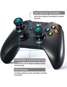 Extensor de Thumbstick Playrealm + Funda Silicona Xbox 2