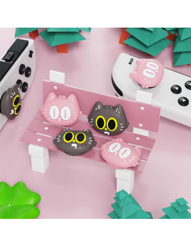Tapas de Joystick PlayVital para Nintendo Switch y Lite - Gato