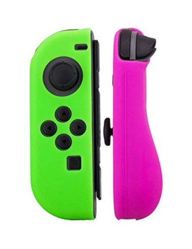 Cubierta de Silicona para Joy-Con Nintendo Switch Verde-Rosa