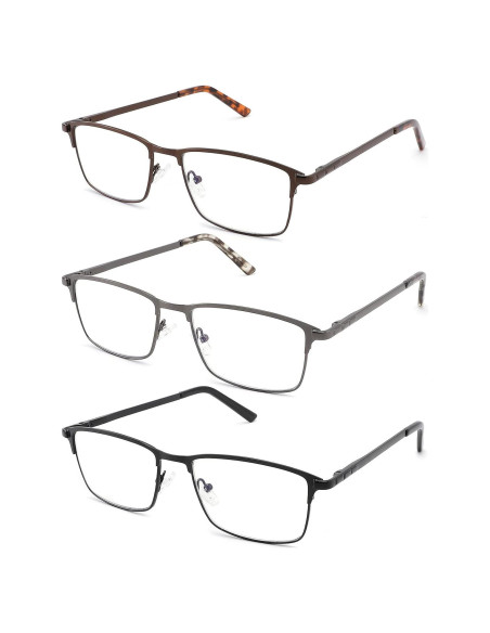 Gafas de Lectura CRGATV 3-Pack Hombres Bloqueo Luz Azul Gafas de Lectura CRGATV 3-Pack Hombres Bloqueo Luz Azul