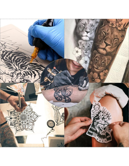 Kit de Pieles de Tatuaje Autdor 30Pcs y Papel de Transferencia Kit de Pieles de Tatuaje Autdor 30Pcs y Papel de Transferencia