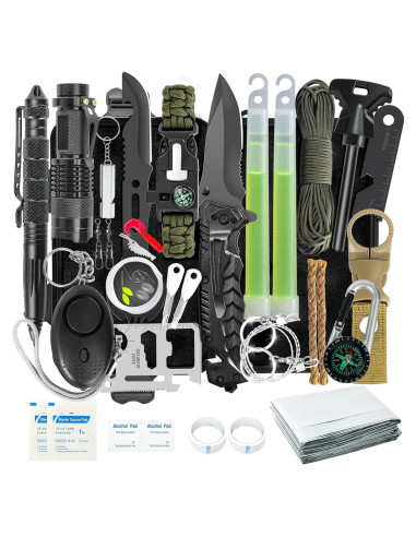 Kit de Supervivencia 38 en 1 BHYTAKI para Camping y Emergencias