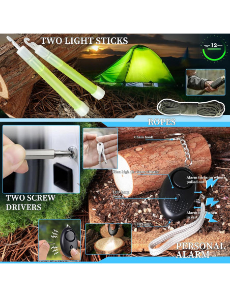 Kit de Supervivencia 38 en 1 BHYTAKI para Camping y Emergencias Kit de Supervivencia 38 en 1 BHYTAKI para Camping y Emergencias