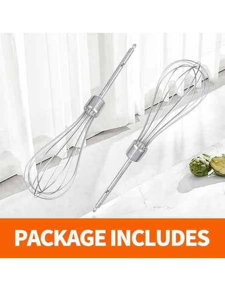 Paquete de 2 Batidores de Acero Inoxidable Ajrwiiy para Mezclador BLACK+DECKER Paquete de 2 Batidores de Acero Inoxidable Ajrwiiy para Mezclador BLACK+DECKER