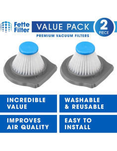 Filtro de Reemplazo Fette Filter HLVCF10 para Aspiradora BLACK+DECKER 2