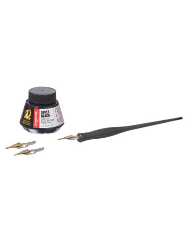 Juego de Caligrafía Speedball 5 Piezas con Tinta 59ml