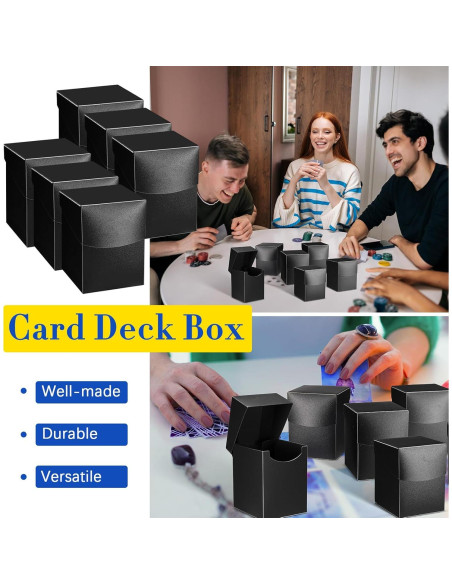 Caja de Cartas Deekin 18 Piezas Almacenamiento Negro 10x7.1cm Caja de Cartas Deekin 18 Piezas Almacenamiento Negro 10x7.1cm