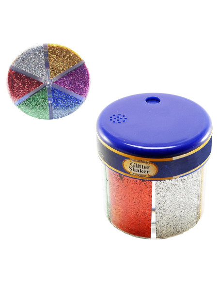 Brillo Clásico en Frasco 60g - 6 Colores para Manualidades Brillo Clásico en Frasco 60g - 6 Colores para Manualidades