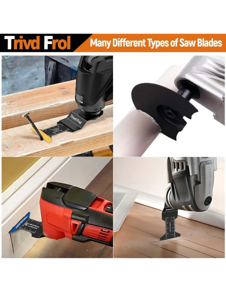 121 Cuchillas de Sierra Oscilante TrivdPro para Madera y Metal 121 Cuchillas de Sierra Oscilante TrivdPro para Madera y Metal