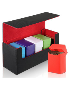 Caja de Almacenamiento de Cartas Silkfly 6 Piezas Cuero