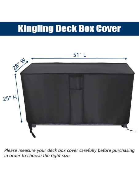 Cubierta de Caja de Deck Kingling 129x71x63 cm Impermeable Cubierta de Caja de Deck Kingling 129x71x63 cm Impermeable