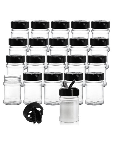 Yesland Tarros de Especias de Plástico 20 Piezas 148 ml Sin BPA